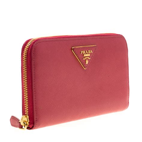 prada saffiano zip wallet|prada zipper wallet.